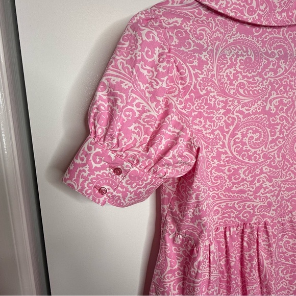Crown & Ivy - Pink Paisley Button-Down Maxi dress - Small - Picture 6 of 10